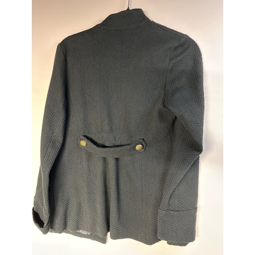 Joan Rivers Women’s XS Black Textured Blazer Gold Tone Buttons Preppy Academia - Picture 9 of 9